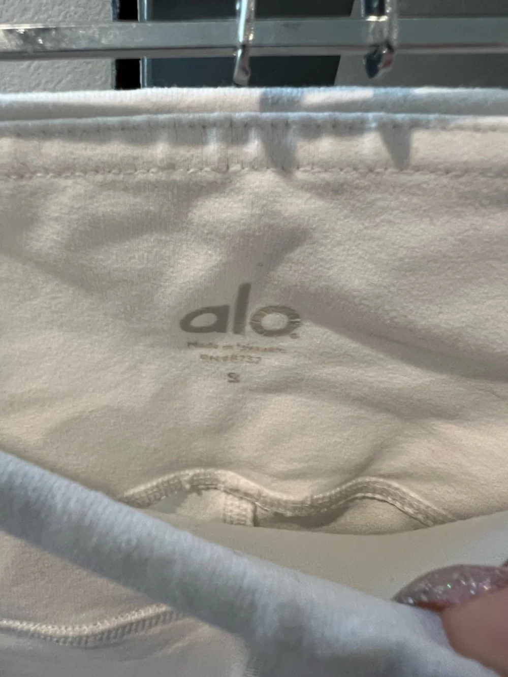 Alo Yoga Goddess Leggings White Ruched Mesh Sheer Athleisure High Wasit, SMALL